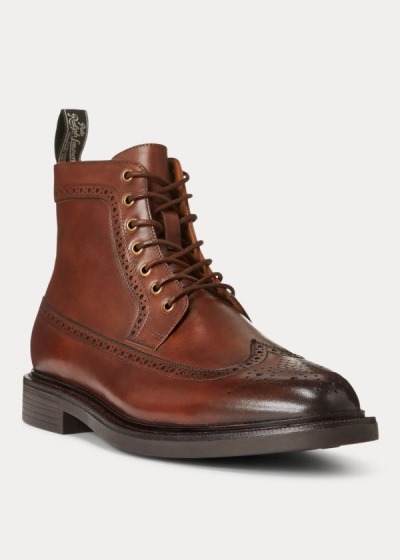 Botas Polo Ralph Lauren Asher Couro Wingtip Homem 25461-MNZE